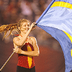 womens drill marching band and flag photos