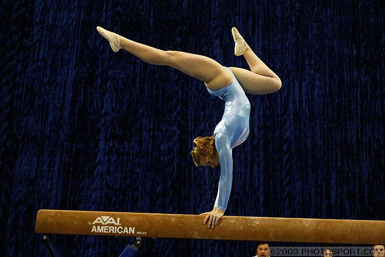 womens gymnastics stock photo