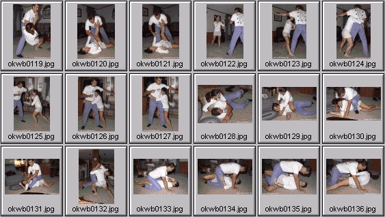 self-defense: domestic violence scenario photos