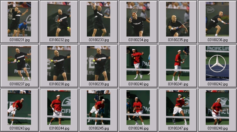 andre agassi roger federer photos