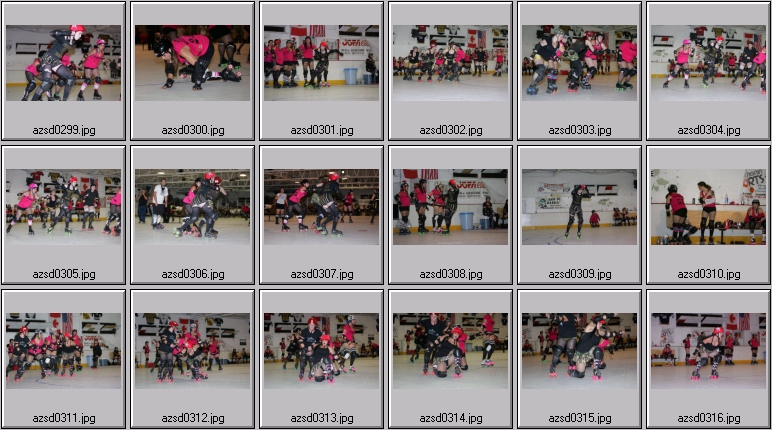roller derby action photos