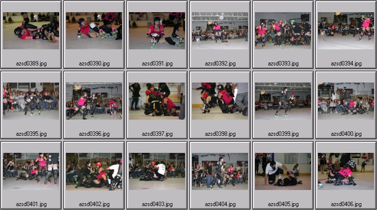 roller derby action photos